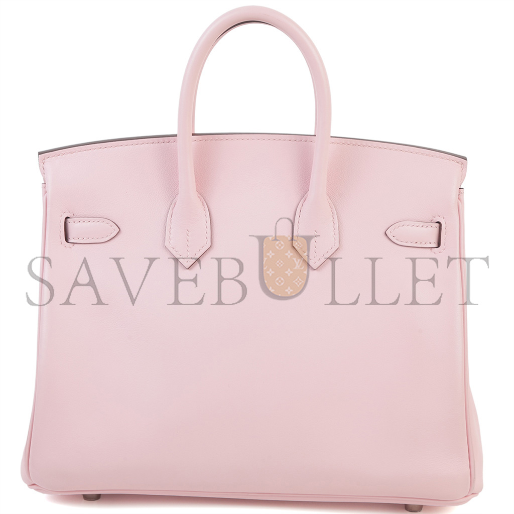 HERMÈS MASTER BIRKIN 25 SWIFT LEATHER 3Q CHERRY BLOSSOM SILVER BUCKLE H049362CK3Q (25*20*13cm)